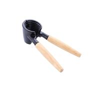 Casse-noisette robuste avec poignée en bois - Outil professionnel pour ouvrir les noix et noix de pécan, pince de cuisine ergonomique et antidérapante (noir, 17 cm)