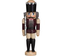 Casse-Noisette Roi Aubergine HxBxT = 29x10x8cm NEU Noël Seiffen Nutcracker