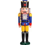 Casse-Noisette Roi Bleu Grand HxBxT = 60x19x15cm NEU Noël Seiffen Nutcracker