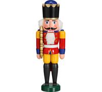 Casse-noisette roi rouge, hauteur 29 cm, Erzgebirge originale de Seiffener Vo...