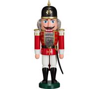 Casse-noisette soldat rouge, hauteur 37 cm, Erzgebirge originale de Seiffener...