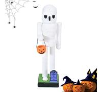 Casse-Noisette Squelette Halloween - Statuette Sorcière de Bureau Décoration | Figurine Décorative Effrayante pour Étagère Cheminée Intérieur Halloween