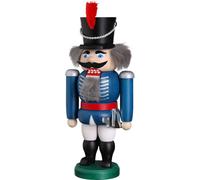 Casse-Noisettes Hussard Bleu Hxlxp = 21x10x6cm Neuf Noël Seiffen Nutcracker Noix