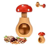 Casse-noix à vis en Bois Forme de champignon, L’amanite tue-mouches, Casse-noix Durable, Casse-noisettes vissable
