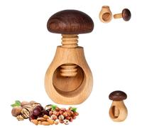 Casse-noix à vis en bois, Forme de champignon, Marron, Casse-noix Durable, Casse-noisettes vissable