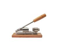 Casse noix - BAUMALU - Acier chromé - Socle bois - Dimensions 20x5x6 cm - Réversible