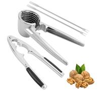 Casse Noix, Casse Noisette Multifonctionnel, Casse Noix en Métal, Casse Noix en Acier Inoxydable, Outil Ouvreur Métal Pinces, pour AuxNoix, Noisettes, Amandes, Noix du Brésil ou Autres Écrous