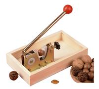 Casse Noix Cracker De Coquille Macadamia Opener, Poignée en Métal Durable Et Organisateur en Bois pour La Noisette, Noix du Brésil, Amandes, Pécan, Grenoble (Basique)