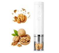 Casse-Noix électrique, Décortiqueuse Automatique avec Système Anti-éclaboussures à 360° Et Une Force De 40 à 50 Kg, Casse-Noix Multifonctionnel pour Noix De Pécan, Noisettes Et Amandes White