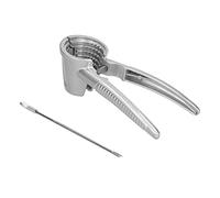 Casse-noix en Métal Ouvre-noix avec Poignées en Caoutchouc Casse-noix Robuste Craquelin de Fruits de Mer Accessoires de Cuisine avec Aiguille en Noyer Argent chromé