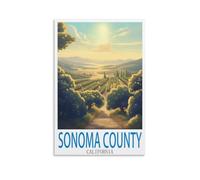 Casse-Puzzles 1000 pièces pour Adultes Puzzles pour Adultes Puzzles en Papier du comté de Sonoma Californie 1000 pièces Jeu de décompression pour Adultes 70x50 cm