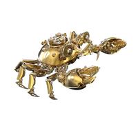 Casse-tête 3D en métal avec lumière, kit d'assemblage coloré à construire, bureau et cadeau de collection pour adultes (666 pièces/doré)