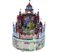 Casse-tête 3D en métal, Boîte à Musique La Belle et la Bête, Kits de modèles en métal à lumière LED colorée, Teaser DIY Cadeau Romantique pour Fille et Enfant