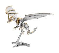 Casse-tête 3D en métal Thunder Ptérosaure - Kit de modèle bionique mécanique - Décoration de bureau idéale (373 pièces)