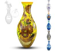 Casse-tête 3D pour adultes en forme de vase, 160 pièces, puzzle à assembler soi-même, puzzle 3D incurvé avec colonne d'eau, parfait pour exposer des fleurs réelles ou artificielles et des arrangements