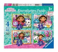 Casse-tête 4 en 1 Ravensburger - Gabby's Dollhouse - 12, 16, 20, 24 pièces - Pour enfants de plus de 3 ans