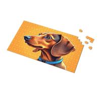 Casse-tête 500 pièces pour adultes Adorable teckel avec col bleu Casse-tête Eurographics 1000 pièces cadeaux de Pâques (300 pièces)