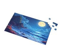 Casse-tête 500 pièces pour adultes pleine lune sur l'océan la nuit casse-tête photo Eurographics 1000 pièces cadeaux de Pâques (1000 pièces)