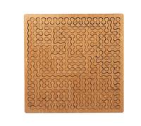 Casse-tête à plateau fractal en bois dur et difficile pour adultes, puzzle portable de courbe, jeu de labyrinthe créatif irrégulier unique, puzzle difficile sans image (C)