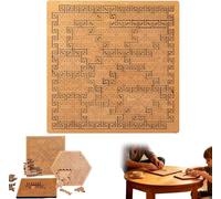Casse-tête à plateau fractal, puzzle en bois dur et difficile pour adultes, plateau en bois, design unique de forme irrégulière, sans image (B)