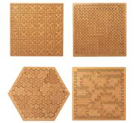 Casse-tête à plateau fractal, puzzle en bois dur et difficile pour adultes, puzzle éducatif en bois pour adultes, portable, impossible de penser inverse, sans image (4 pièces)