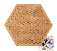 Casse-tête à plateau fractal, puzzle en bois dur irrégulier 2026, défi fractal, créatif, dur, difficile, portable, pliable, en bois, casse-tête sans image pour fête de famille