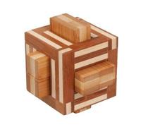 Casse-tête bambou - Quadrature aille - Niveau de difficulté Genius - Marron et beige - Pour adulte