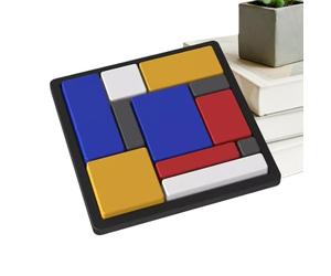 Casse-Tête - Blocs Logiques | Logic Jigsaw Blocks Game | 4 Niveaux de Difficulté STEM Intelligence Jigsaw pour Garçons Filles Anniversaire Noël Maternelle, Bois, Multicolore, 1 Lot