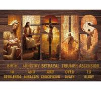 Casse-tête chrétien pour adultes de 1000 pièces, Jésus-Christ - Casse-tête de Pâques - Puzzle religieux spirituel bible comme décoration familiale