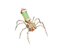 Casse-tête d'araignée mécanique 3D en métal pour adultes à construire, kit d'assemblage d'insectes steampunk à monter soi-même, affichage de bureau créatif tendance et cadeau (139 pièces)
