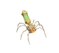 Casse-tête d'araignée mécanique 3D en métal pour adultes à construire, kit d'assemblage d'insectes steampunk à monter soi-même, affichage de bureau créatif tendance et cadeau (139 pièces)