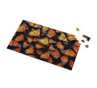 Casse-tête de 100 pièces pour enfants avec papillons colorés sur fond noir - Puzzle de 1000 pièces pour filles (500 pièces)
