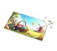 Casse-tête de 100 pièces pour enfants - Lapin de Pâques avec œufs colorés dans un panier - Puzzle pour adultes - 750 pièces pour adultes (500 pièces)