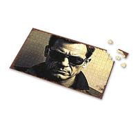 Casse-tête de 100 pièces pour enfants, un homme portant des lunettes de soleil avec une expression sérieuse, casse-tête pour adultes de 750 pièces pour adultes (500 pièces)