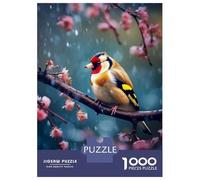 Casse-tête de 1000 pièces pour adolescents - Oiseau majestueux - Chardonneret pour adultes - Jeu pratique mais amusant et humoristique - Aide le cerveau à l'exercice - 52 x 38 cm - 1000 pièces