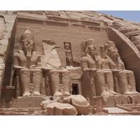 Casse-tête de 1000 pièces pour adultes ABU Simbel Temples brillants - Pyramides égyptiennes nubie, roi tut - Puzzle stimulant pour amis, famille, adolescents - Décoration murale - 50 x 75 cm (A36)