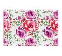 Casse-tête de 1000 pièces pour adultes, famille, éléphant, cadeaux amusants, décoration d'intérieur, aquarelle, fleurs, rose violet, 75 x 50 cm