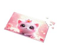 Casse-tête de 500 pièces pour adultes, adorable chaton avec couronne de fleurs roses, puzzle Eurographics, 1000 pièces, cadeaux de Pâques (300 pièces)