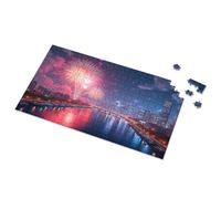 Casse-tête de 500 pièces pour adultes avec lumières de ville et feux d'artifice - Puzzle Eurographics de 1 000 pièces - Cadeaux de Pâques (300 pièces)