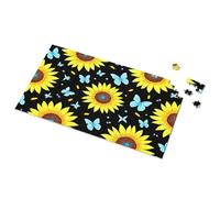 Casse-tête de 500 pièces pour adultes - Motif tournesol et papillon - Puzzle Eurographics de 1 000 pièces - Cadeaux de Pâques (1 000 pièces)