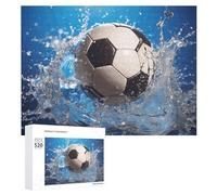 Casse-tête de 520 pièces pour adultes - Ballon de football cool - Pour l'eau - Jeu de décompression - Loisirs - Divertissement - Puzzle en bois - Relaxation - Jouets sensoriels - Décoration de chambre