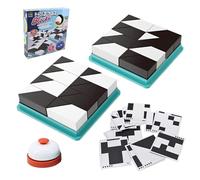 Casse-tête De Bloc Logique | Ensemble De Blocs Interactifs De Jeu De Table Pour - 10,2 Pouces | 32, 40 Cartes De Défi Et Cloche Pour, Teasers En Classe, Résolution De Problèmes Préscolaires, 1