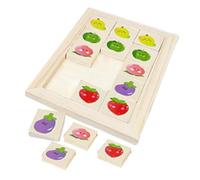 Casse-Tête De Blocs,Jouet Éducatif De Mise en Paire avec Cartoon - Jeu De Casse-Tête pour en Bois,pour La Famille La Salle De Classe La Maternelle L'Entraînement Le Développement Logique Les