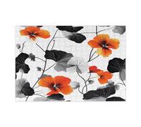 Casse-tête de fleur de capucine printanière pour adultes, 300 pièces, simple et mignon, motif floral en bois, décoration botanique imprimée pour créativité