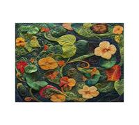 Casse-tête de fleur de capucine printanière pour adultes de 500 pièces, puzzles imprimés en bois de style quillet, décorations esthétiques cool pour fête