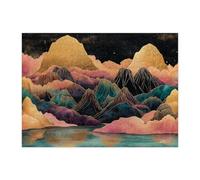 Casse-tête de luxe japonais de montagne pour adultes, 500 pièces, puzzle en bois imprimé paysage asiatique chinois, décorations à motif japonais pour fête de divertissement