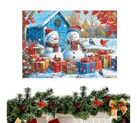 Casse-tête de Noël,1000 Pièces Jeu Familial - Puzzle de Noël du Bonhomme de Neige pour Adultes | pour Amis Femmes Hommes Nouvel an Maison Appartement Salle À Manger Chambre
