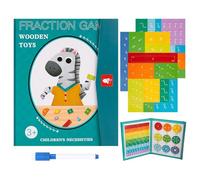 Casse-tête éducatif à fraction magnétique, 102 pièces pour enfants, carreaux de fraction magnétiques et cercles de fractions, jeux d'apprentissage des manipulations de fractions pour l'école primaire