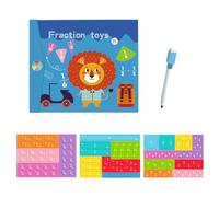Casse-tête éducatif à fraction magnétique, 102 pièces pour enfants, carreaux de fraction magnétiques et cercles de fractions, jeux d'apprentissage des manipulations de fractions pour l'école primaire