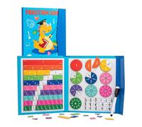 Casse-tête éducatif à fraction magnétique, 102 pièces pour enfants, carreaux de fraction magnétiques et cercles de fractions, jeux d'apprentissage des manipulations de fractions pour l'école primaire